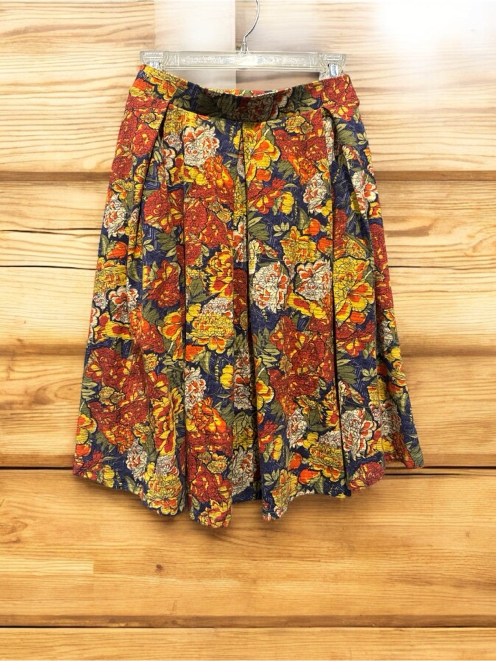 LuLaRoe Floral Circle Skirt in Red, Yellow & Blue